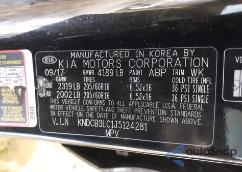 2018 Kia Niro Lx z USA, uszkodzony, nr VIN KNDCB3LC1J5124281